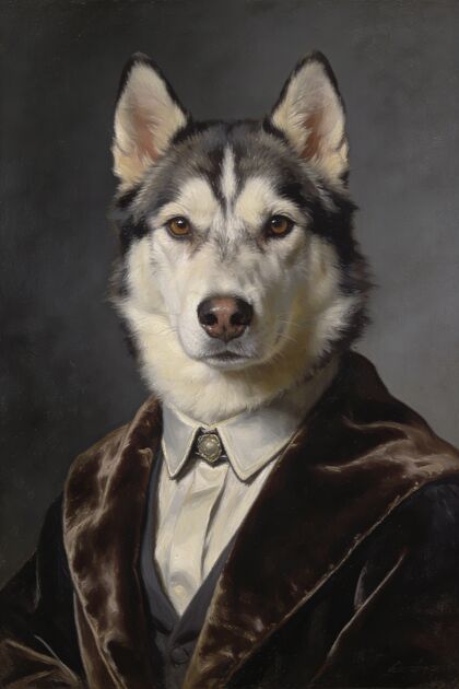 Siberian Husky Portraits portrait example 2