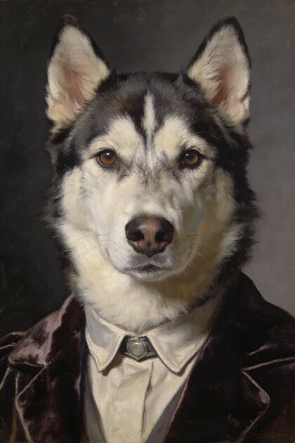 Siberian Husky Portraits portrait example 3