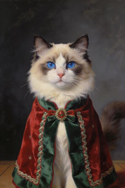 Christmas Pet Portrait portrait example 1