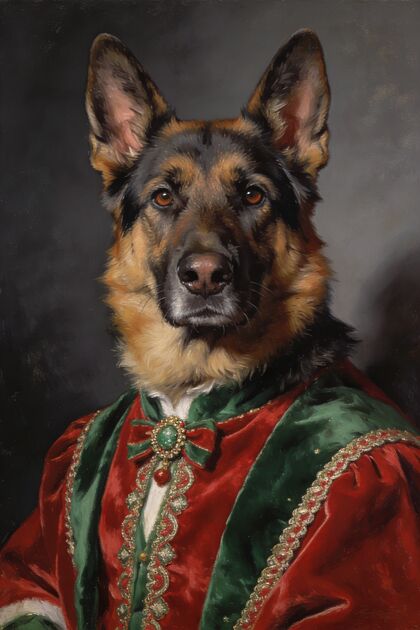 Christmas Pet Portrait portrait example 2