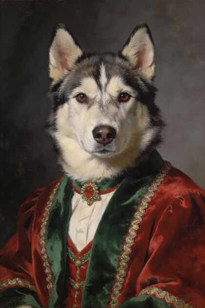 Christmas Pet Portrait portrait example 3