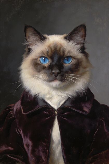 Custom Pet Canvas Print portrait example 2