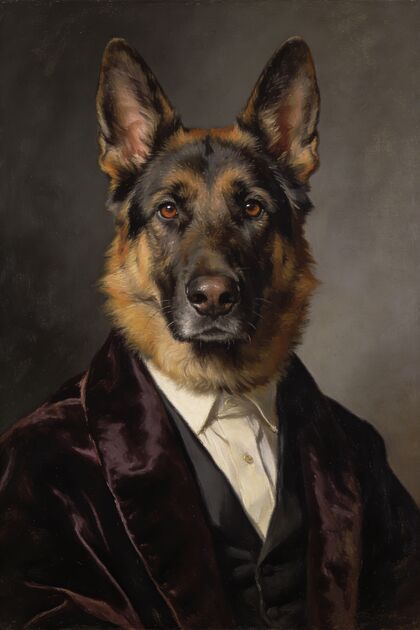 Custom Pet Canvas Print portrait example 3