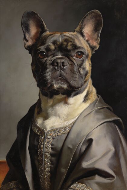 Custom Framed Pet Print portrait example 1