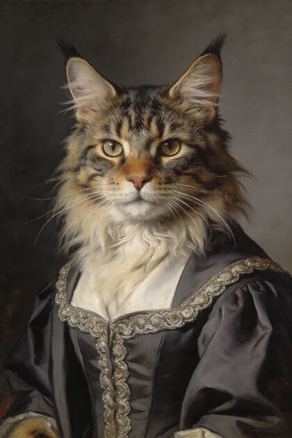 Custom Framed Pet Print portrait example 3