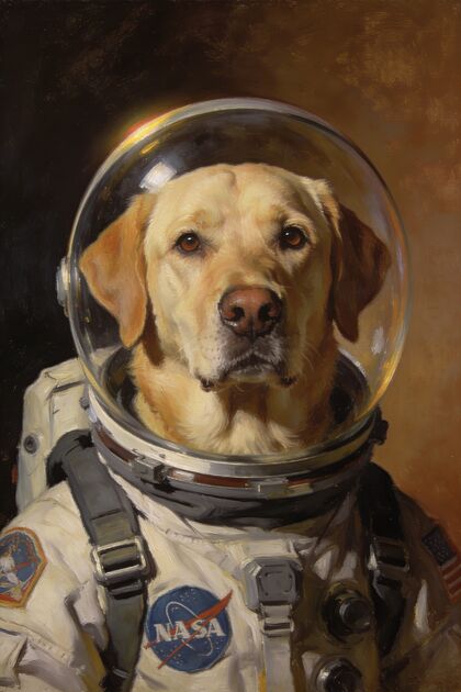 The Astronaut portrait example 2