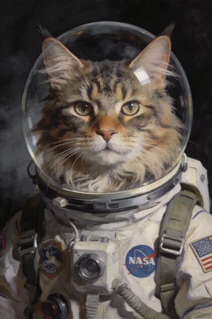 The Astronaut portrait example 3